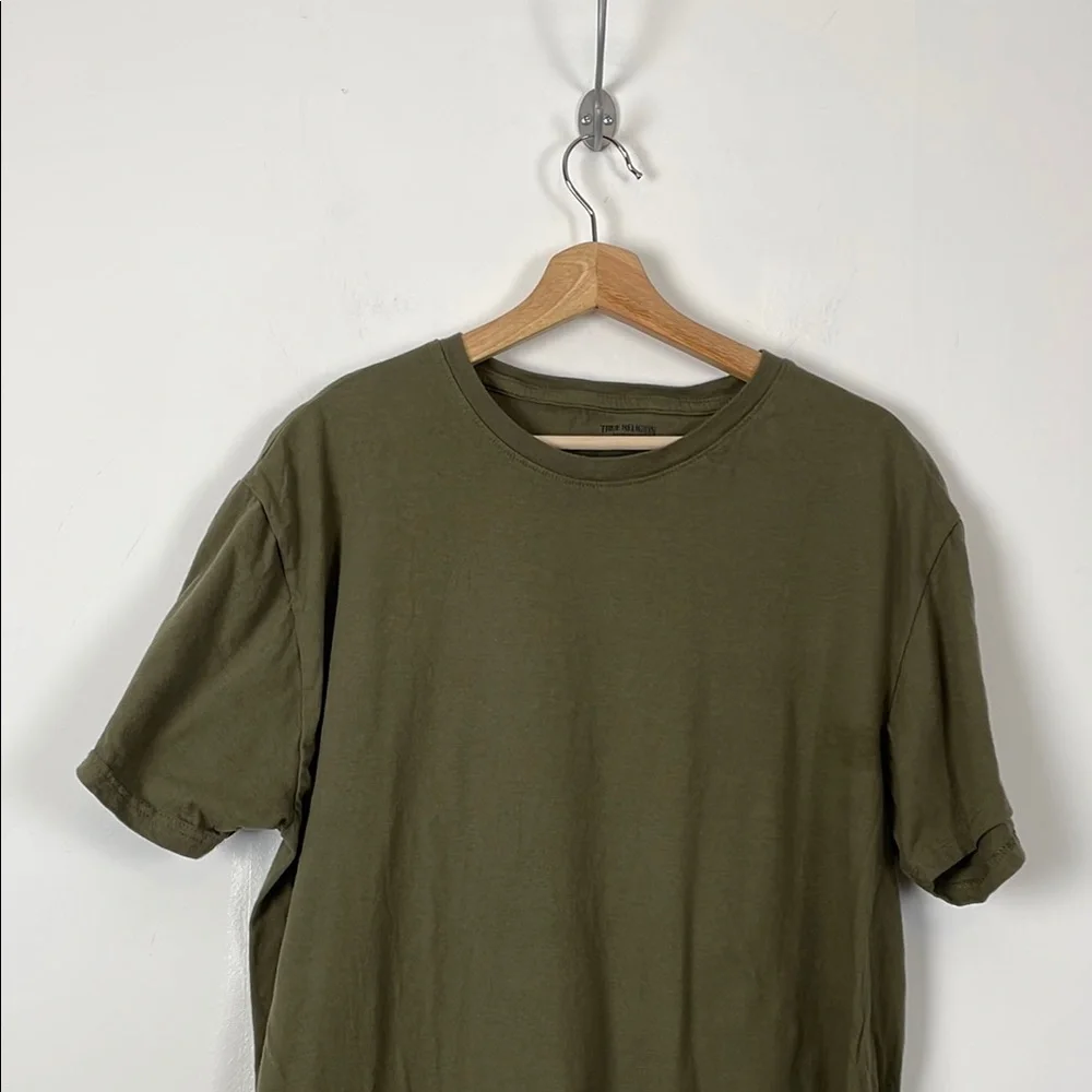 True Religion Men's XL Short Sleeve Pullover Stretch Casual Olive Green T-Shirt